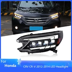 Car Headlight for Honda CRV CR-V 2012-2014 Upgrade Projector 4 Lens ALL LED Dynamic Signal Lamp Front Lamp Assembly