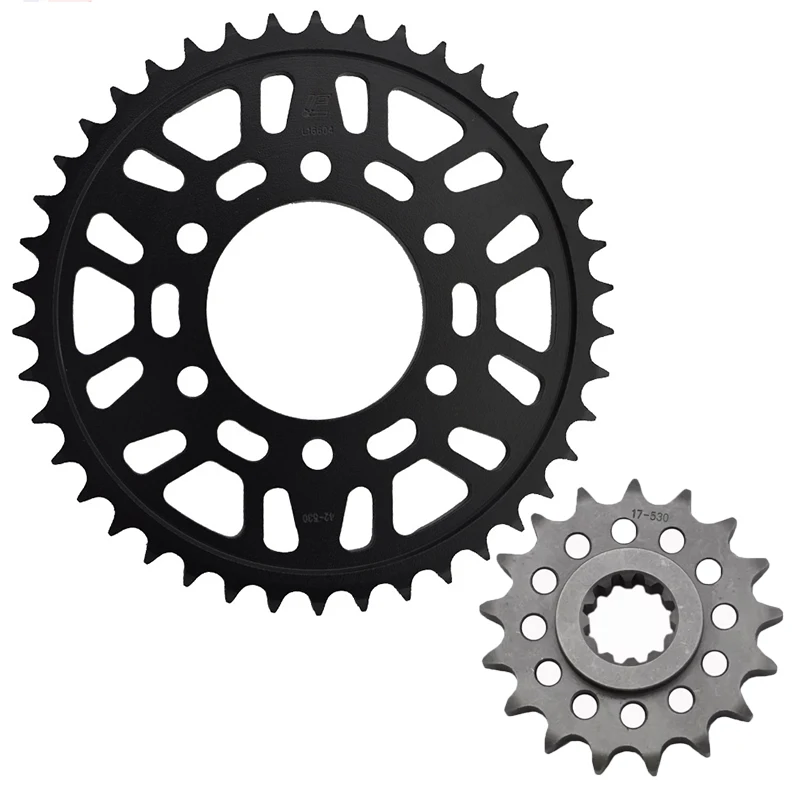 530 17T 42T Motorcycle Front Rear Sprocket kit For Kawasaki ZRX1200 01-04 ZRX1200R ZR1200 ZRX1200S 01-06 ZRX1200 R S 01-08