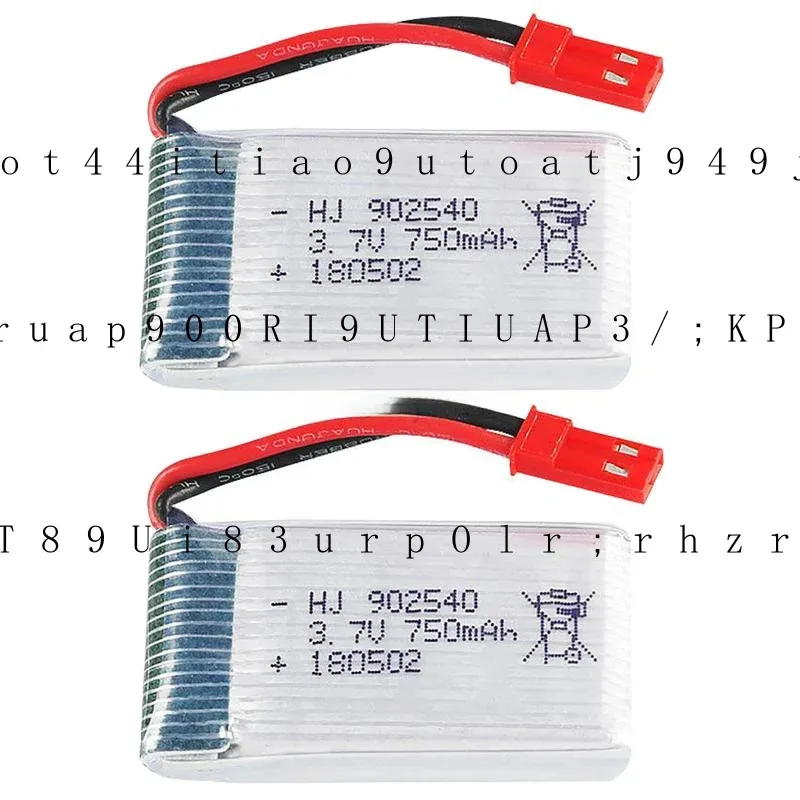 

zh 2pcs 3.7V 750mAh 25C LiPo Battery JST plug for RC Drone Model Plane Helicopter