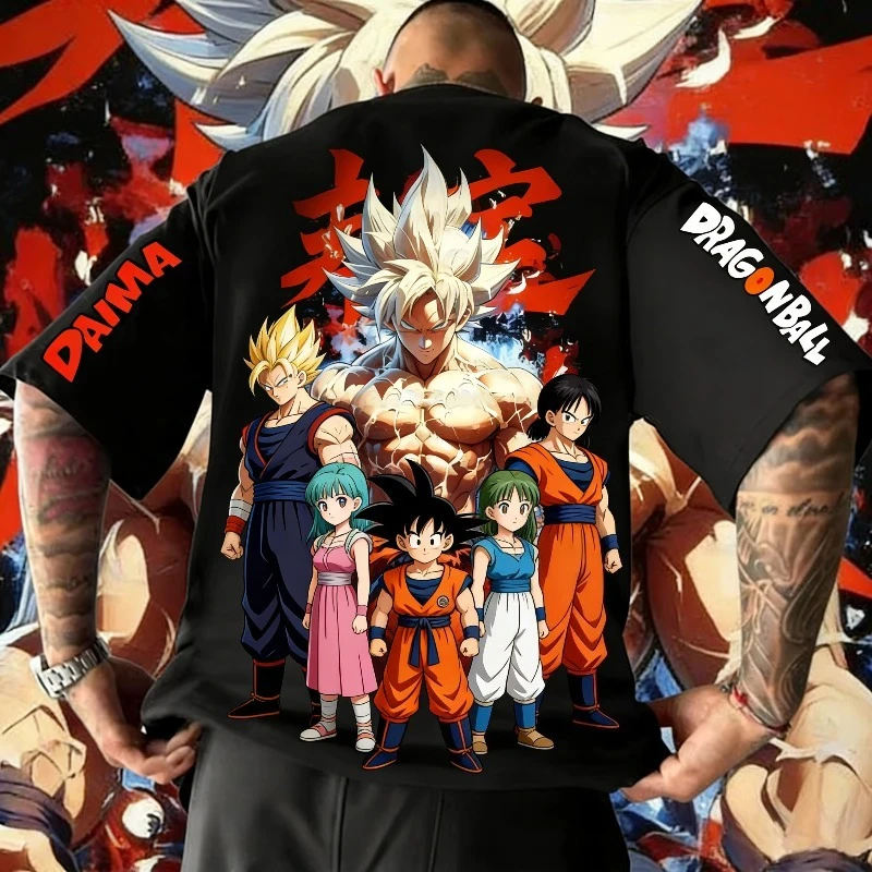 

Футболка с коротким рукавом с принтом Dragon Ball Super Saiyan, хлопковая, унисекс, летняя, в стиле ретро, модная