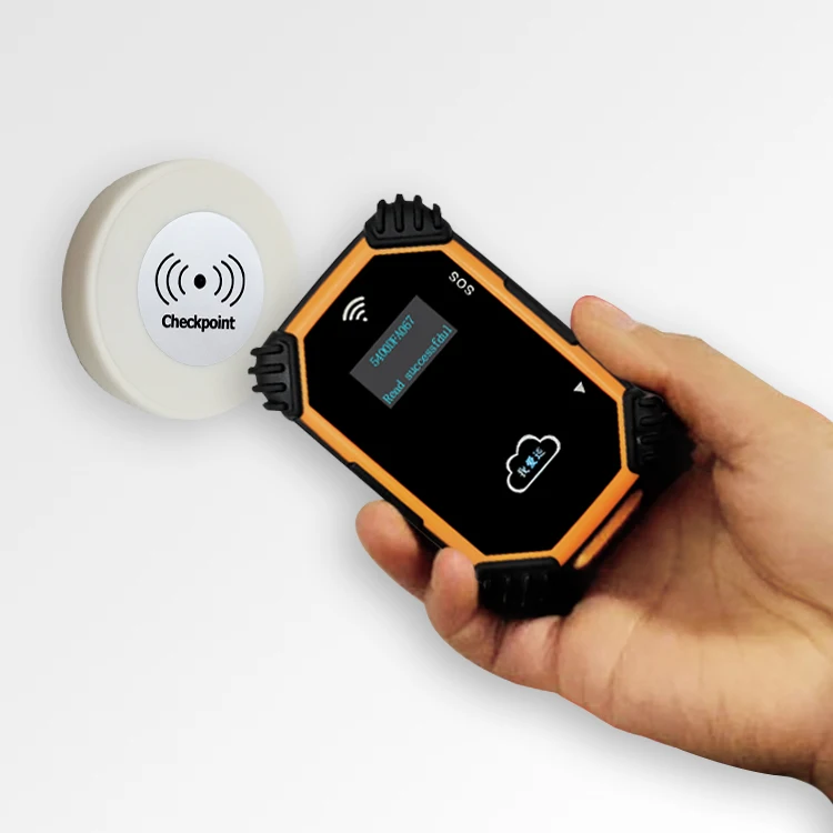 K2 نقطة تفتيش في الوقت الحقيقي جهاز الساعة 4G GPS RFID نظام جولة الحرس أداة دورية الحرس الأمنية #3