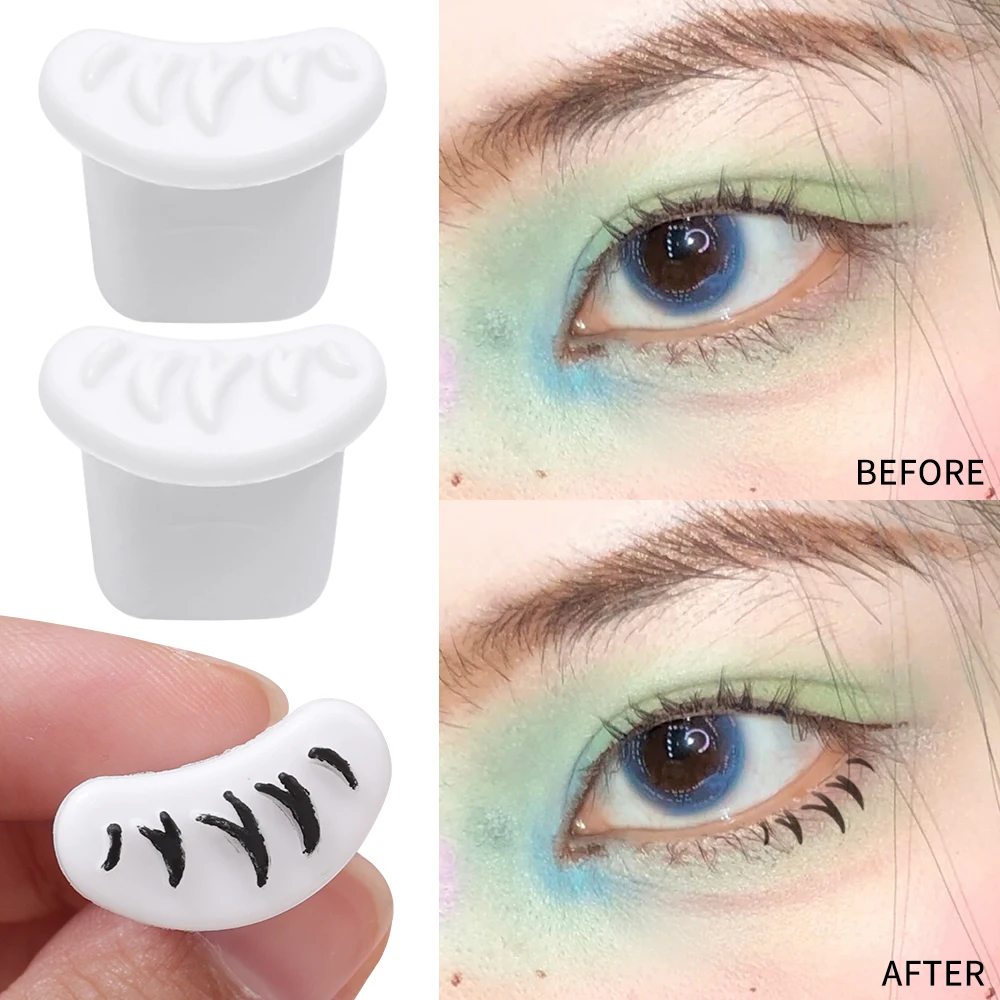 1 Paar Siliconen Wimperstempels Oogmake-Up Tool Diy Onderste Wimpers Extensions Natuurlijke Look Voor Beginner Wimper Simulatie