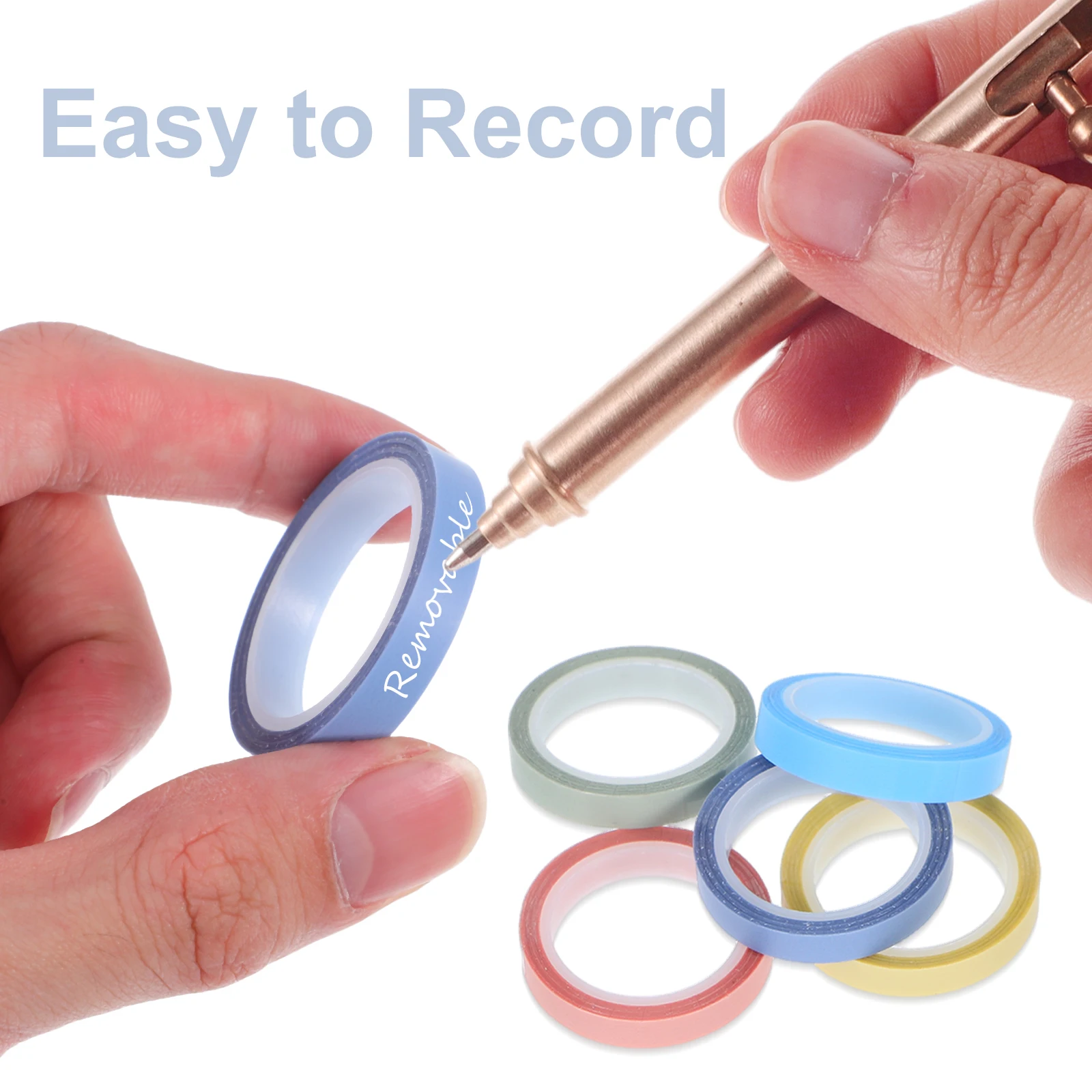 10 قطعة 10 لفات شريط لاصق شفاف قابل للكتابة لاصق شفاف علامات الصفحة للمدرسة مكتب مؤشر ملصقات للتسمية #6