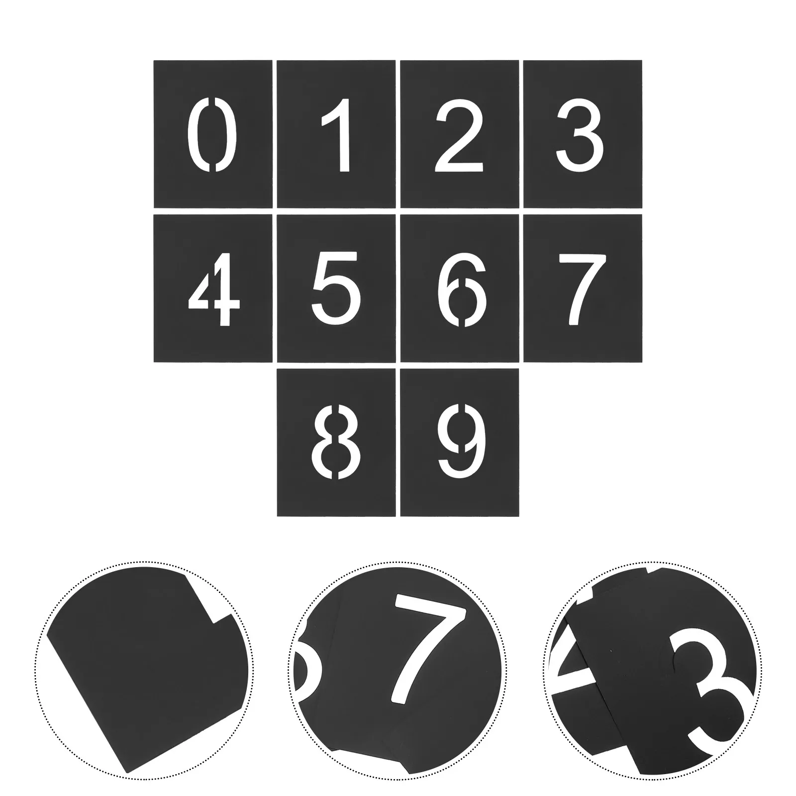 

Набор из 10 больших многоразовых пластиковых трафаретов с цифрами для рисования, поделок, декора из дерева, ткани, бумаги, DIY, украшения дома, настенного искусства