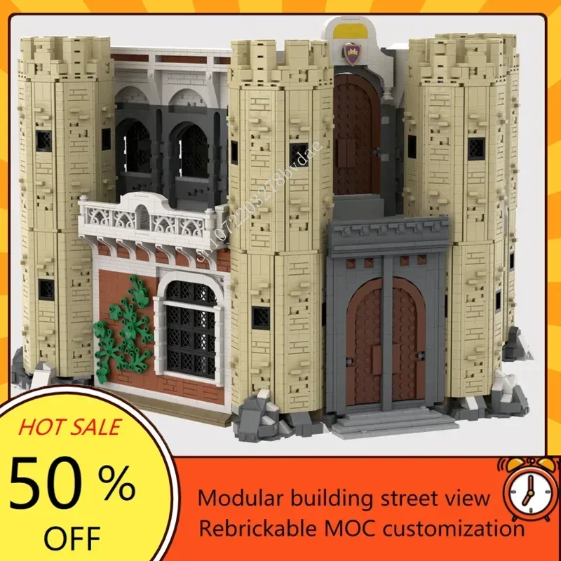 12147 pièces bricolage MOC Puzzle personnalisé religion les chevaliers marins roi château médiéval rue vue idées bricolage enfant jouet cadeau d'anniversaire