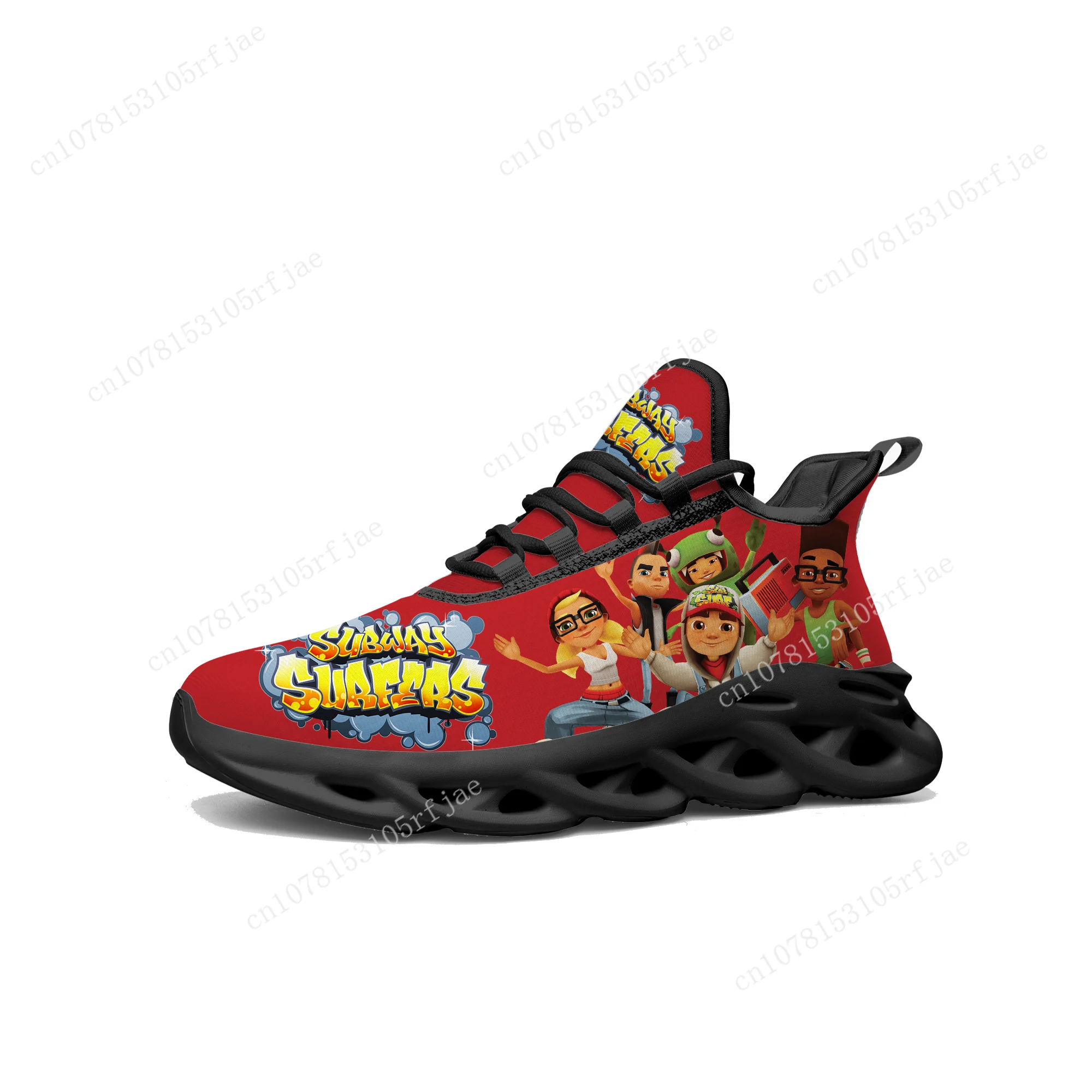 

Anime Cartoon Game Subway Surfers Flats Sneakers Men Women Teenager Sports Running Shoes High Quality Tailor Made Lace Up Shoes