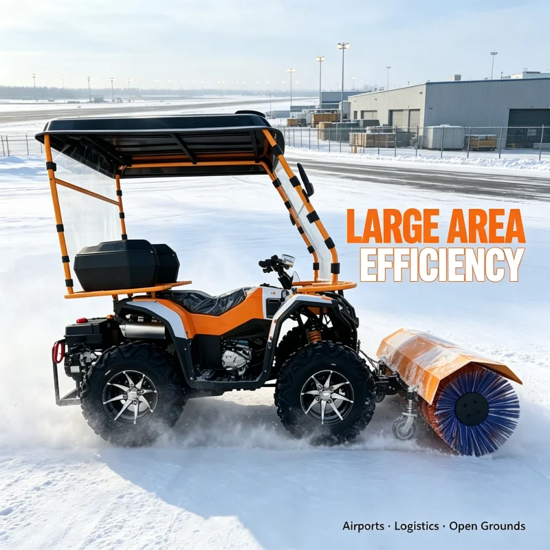 Self Propelled Snow Sweeper Machine With Rotary Brush For Municipal Streets Industrial Roads Parking Areas And Snow Removal