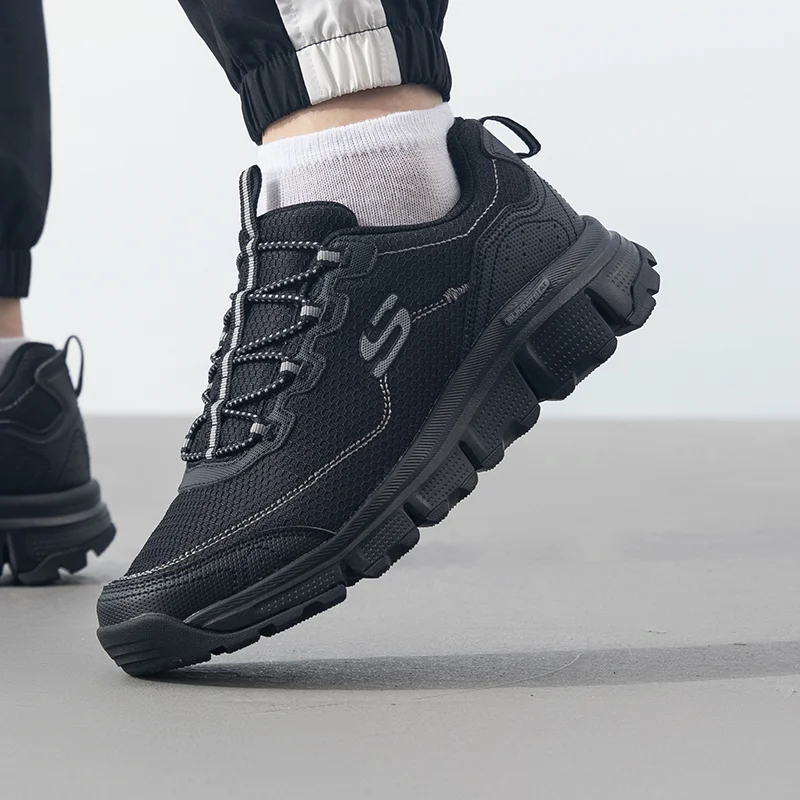 Skechers Men's Shoes Original Lightweight Fashionable Wear-Resistant Non-Slip New Fitness Training Outdoor Sports Casual Shoes 237704-Bbk-2