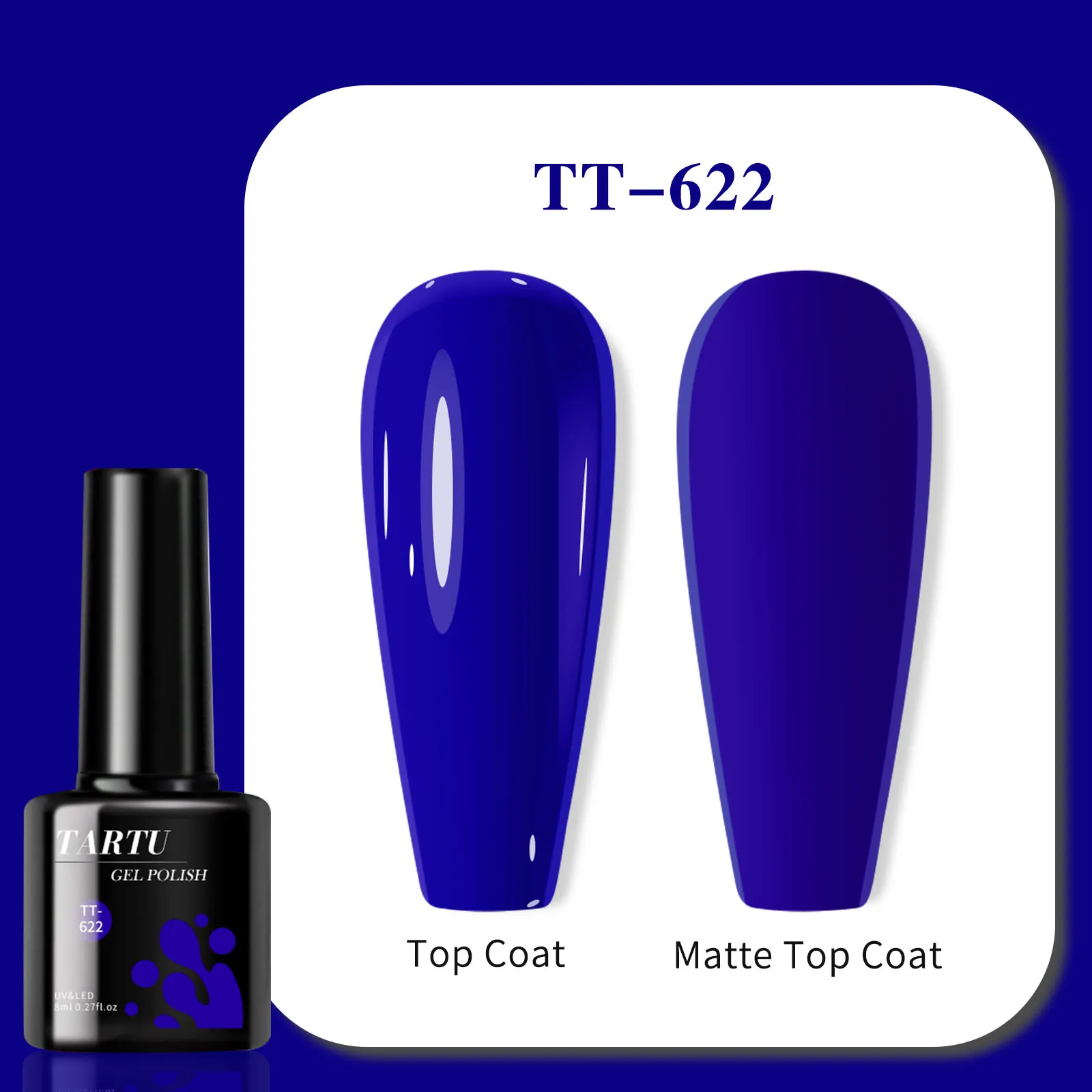 TARTU 8ml blue gel nail polish, semi-permanent, suitable for home manicure DIY gift for girls