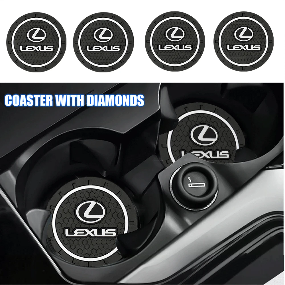 

1/2 шт. автомобильные силиконовые подставки для стаканов, нескользящие коврики для Lexus FSPORT ES RX NX LS UX LM LX CT200h NX300h RX300 RX330 EX300h