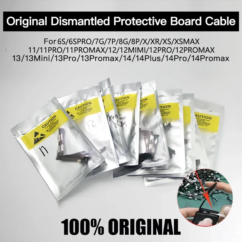Oryginalna płytka ochrony akumulatora Elastyczny kabel do iPhone X XS XR 11 12 13 14 Pro MAX Plus Mini telefon Bateria BMS Kabel ochronny