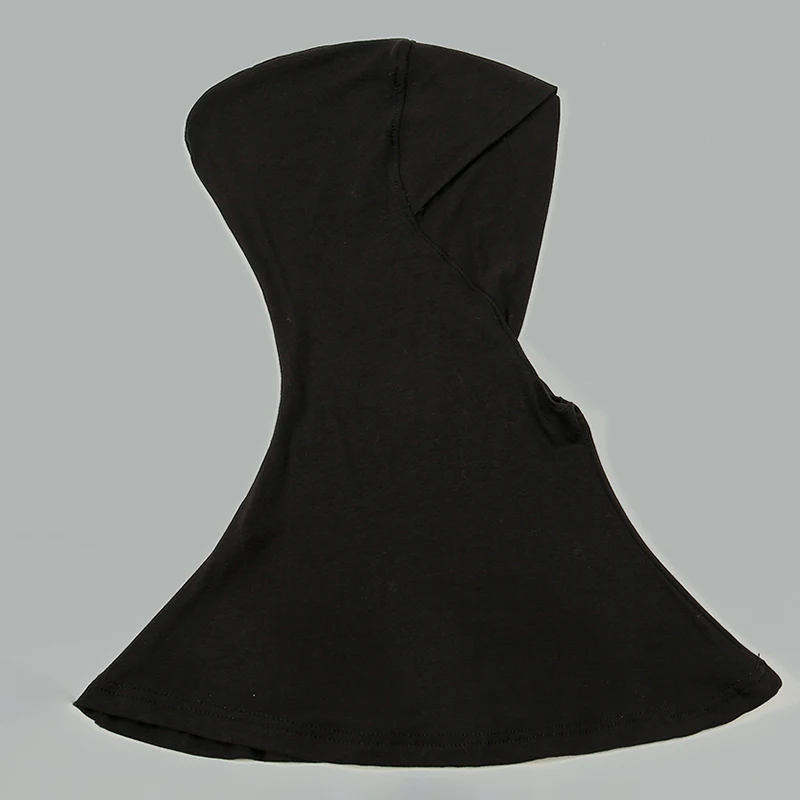 Cappellini in jersey musulmano Hijab sulla fronte incrociato Donna Tinta unita Elastico interno Hijab Copertura Collo Sciarpa in jersey islamico Turbante istantaneo