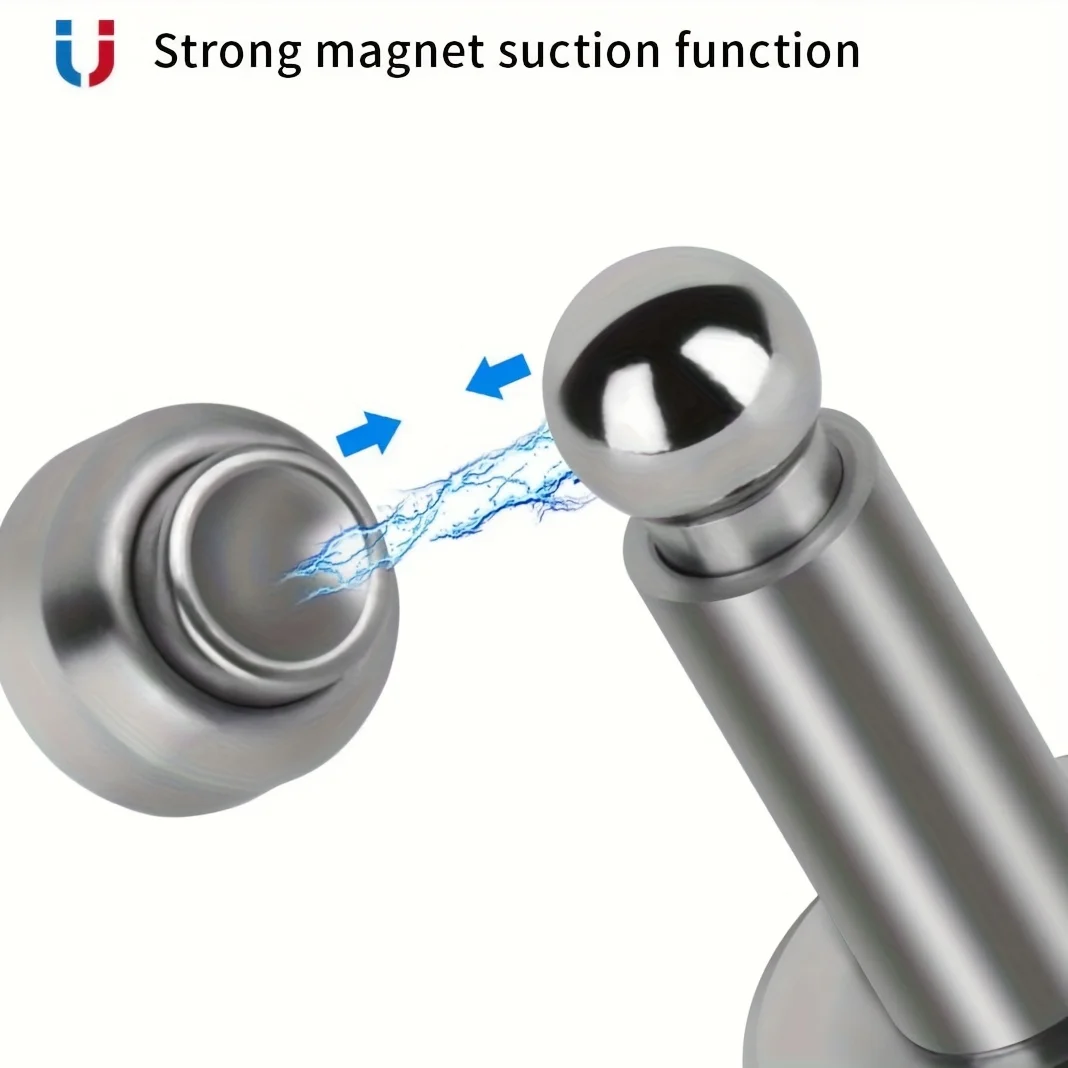 1 Buah Penahan Pintu Magnetik Dapat Disesuaikan Penahan Pintu Anti-tabrakan Penahan Pintu Rumah Tangga yang Dipasang di Lantai Perlengkapan Pintu