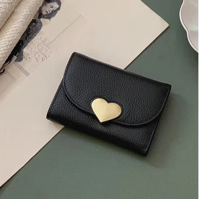 Genuine Leather Women Wallet Small Wallet Short Caw Leather Women Wallets Purses 2022 Female Purse Clutch