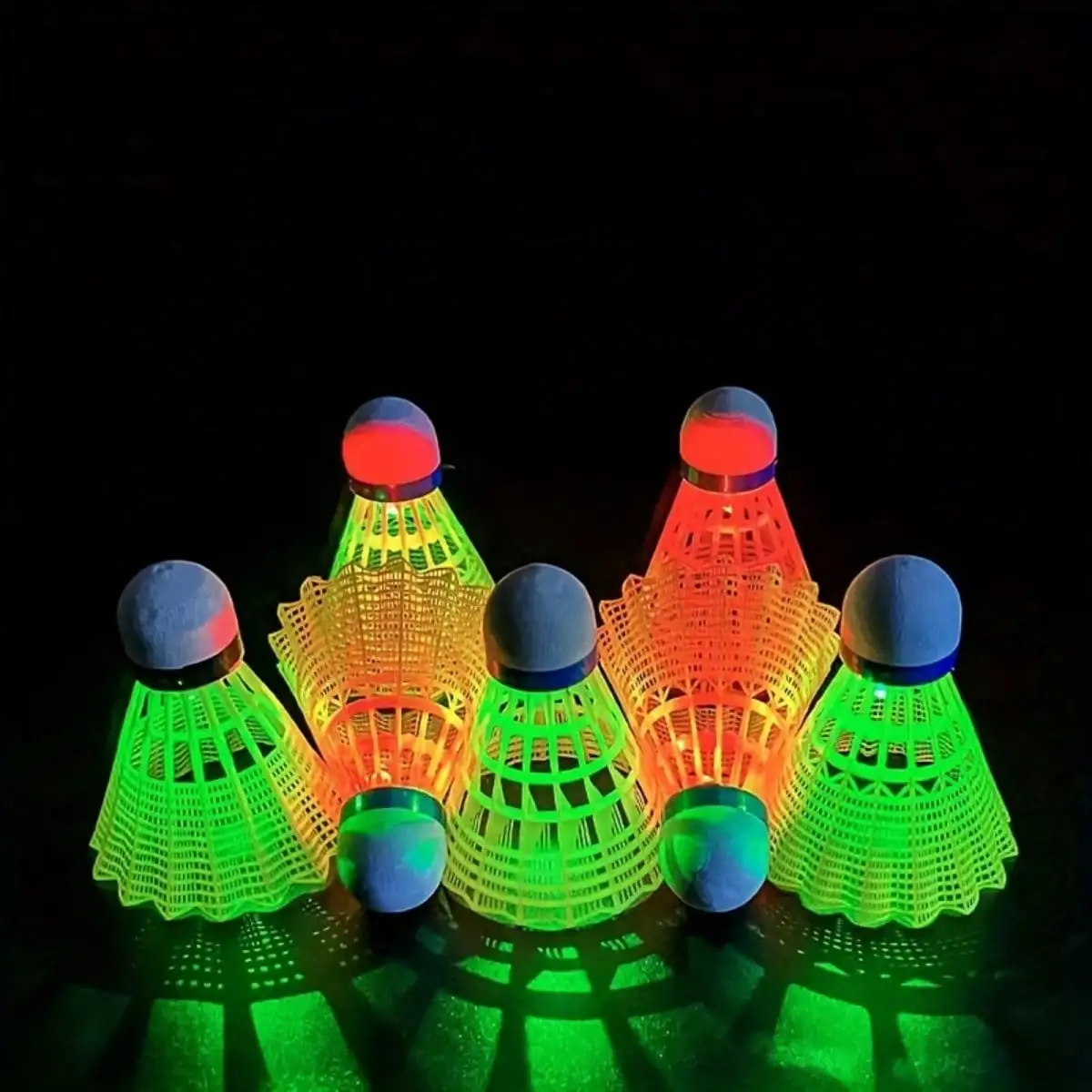 

4 (Night Light Badminton) Night Light Badminton, Plastic Badminton with Light, Outdoor Sports Badminton