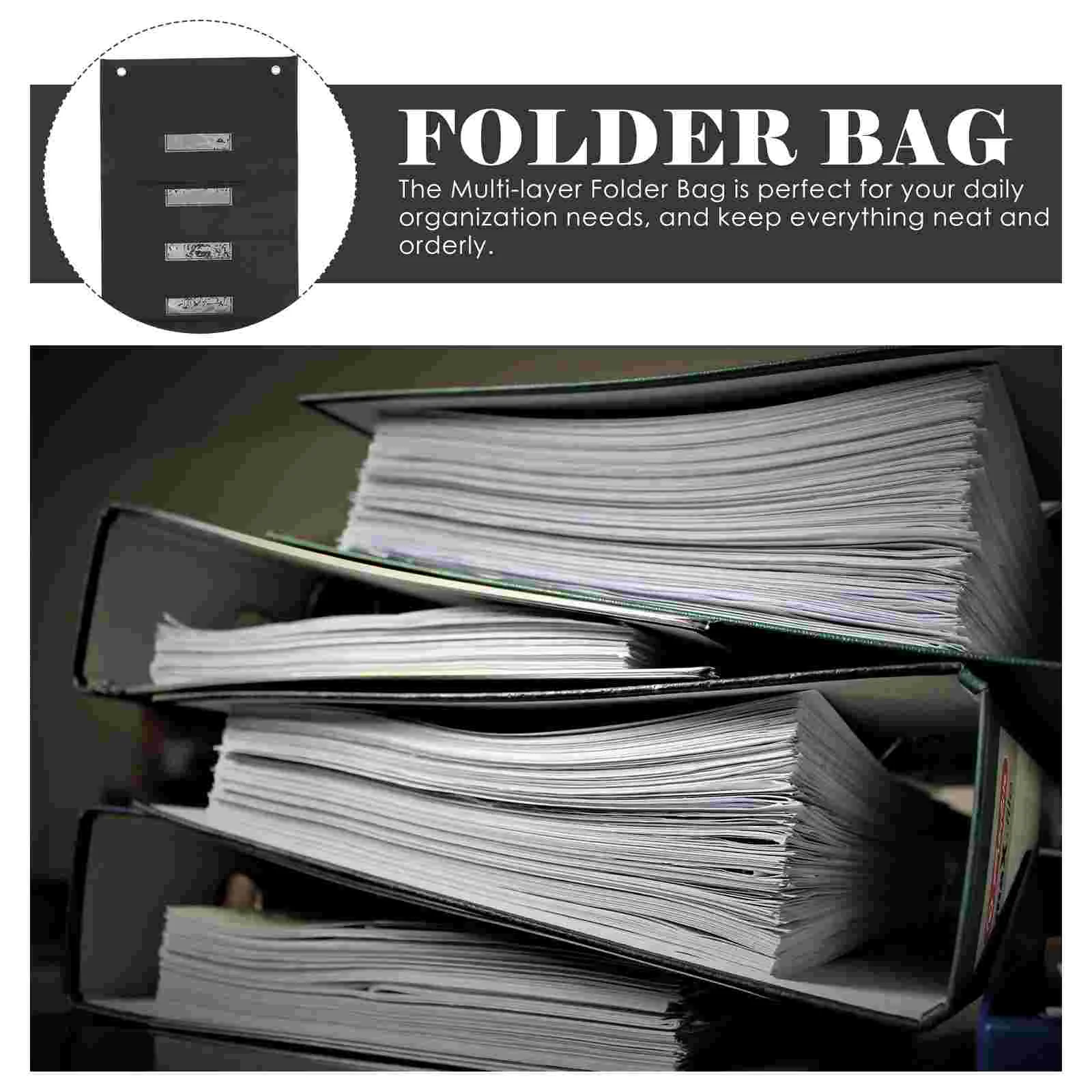 Hanging File Storage Large Capacity Folder Case Paper Organizer Holder Suspend Document 420d Nylon Material