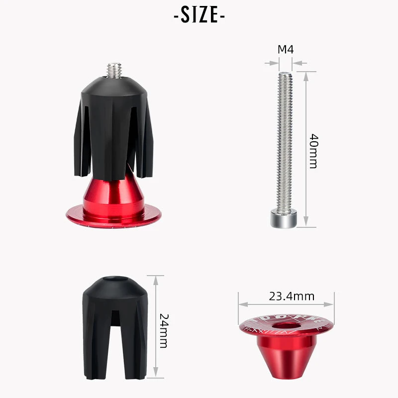 TOOPRE MTB Road Bike Handlebar End Plugs Bicycle Grip Handle Bar End Cap Aluminum Alloy MTB Handlebar Grips Plugs Caps