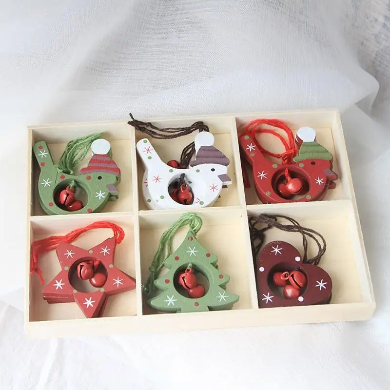 

Christmas Decorations Wooden Bird And Small Christmas Tree Ornaments Set Festive Hanging Decorations Christmas Theme
