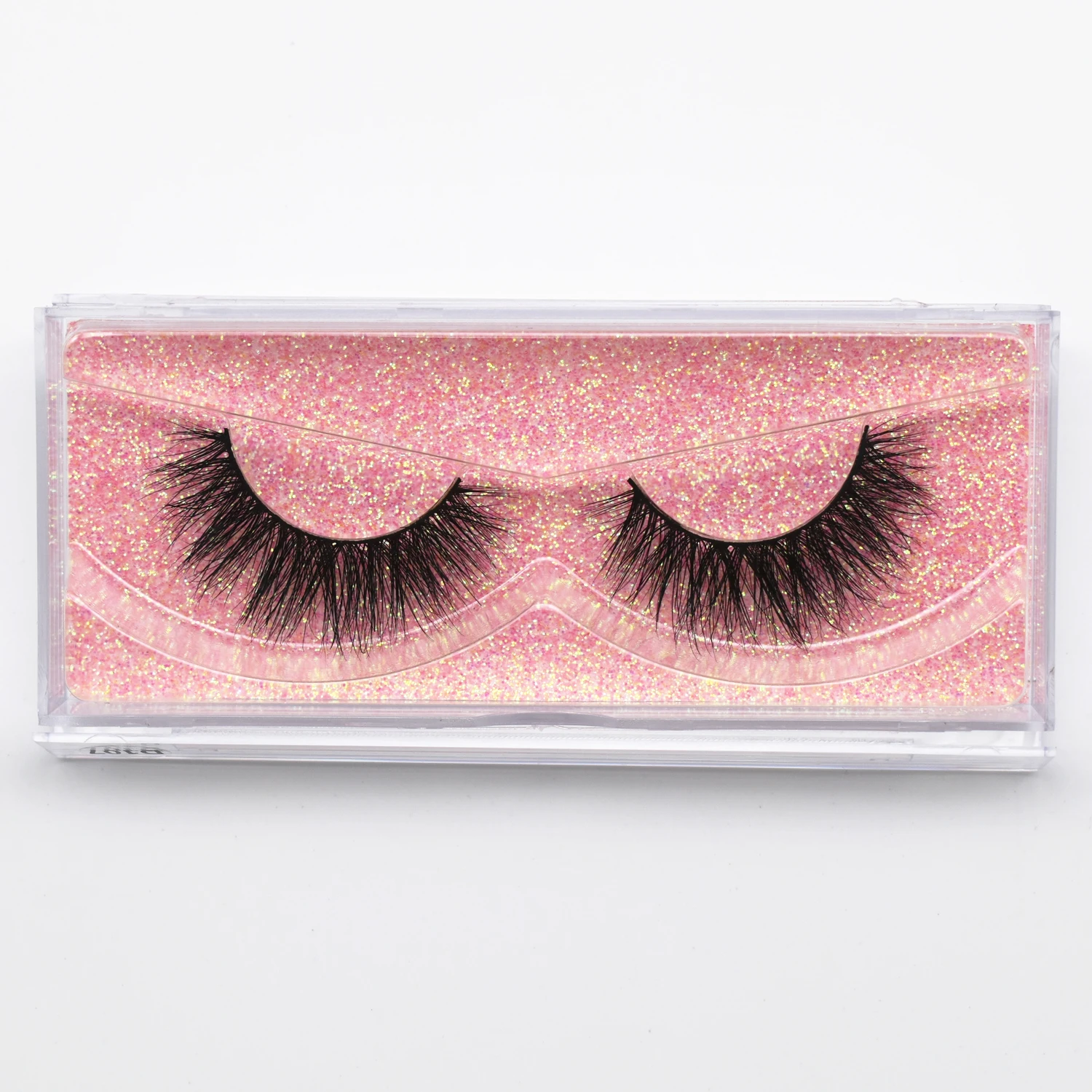 Round 3D Mink Lashes Reusable Eyelashes Medium Volume 16mm Mink Eyelashes Full Strip Lashes Wispy Mink Fake Eyelashes Makup Lash