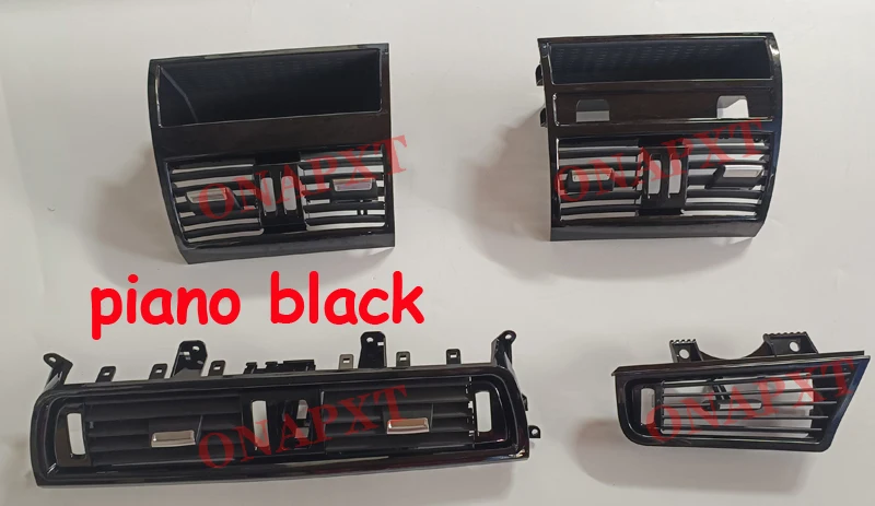 LHD Carbon fiber Piano Black Central Left For BMW 5 Series F10 F11 F18 No Chrome Air Conditioning Grille AC Vent Outlet Panel