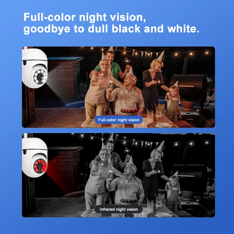 1080P كاميرا الأمن كاميرا واي فاي في الهواء الطلق PTZ سرعة كاميرا IP لاسلكية CCTV الصوت شبكة مراقبة ليلة كاميرا ملونة