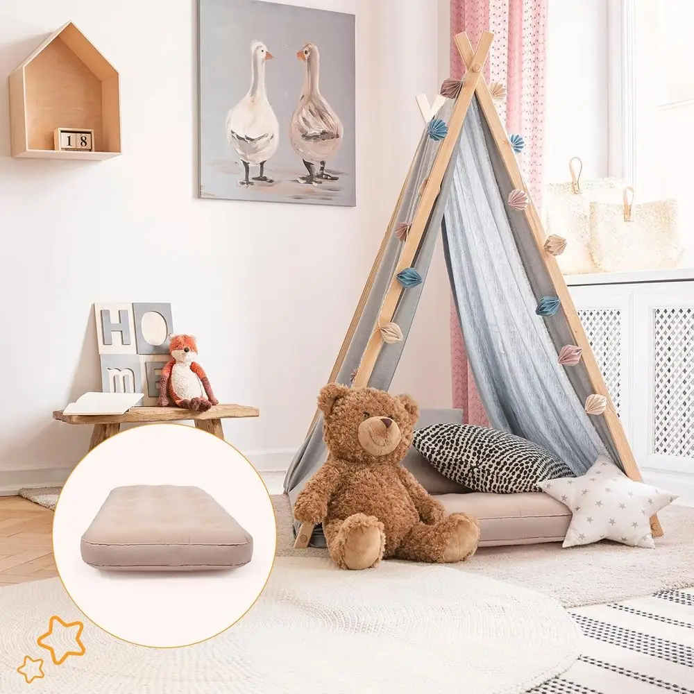Colchão Inflável para Crianças 55x27.6x8.7 Polegadas, Cama Inflável Dobrável com Kit de Reparo, Colchão Portátil para Dormir Fora de Casa