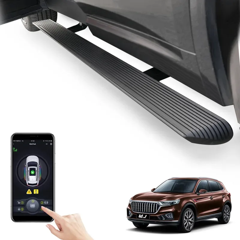 

WJ Super Price LED Lights Car Padel SideSteps Electric Retractable Running Boards for 19-25 HongQi HS5
