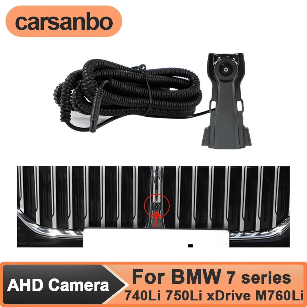 Carsonbo AHD 1080P Vehicle Front View OEM Camera for BMW 7 series 740Li 750Li xDrive M760Li 2019 Night Vision Fisheye 150° Lens