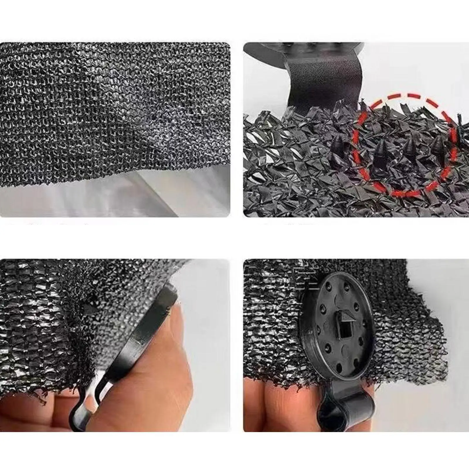 Greenhouse Mesh Net Clips PP Sunshade Lock Grips for Agricultural Balcony Garden Sun Protection