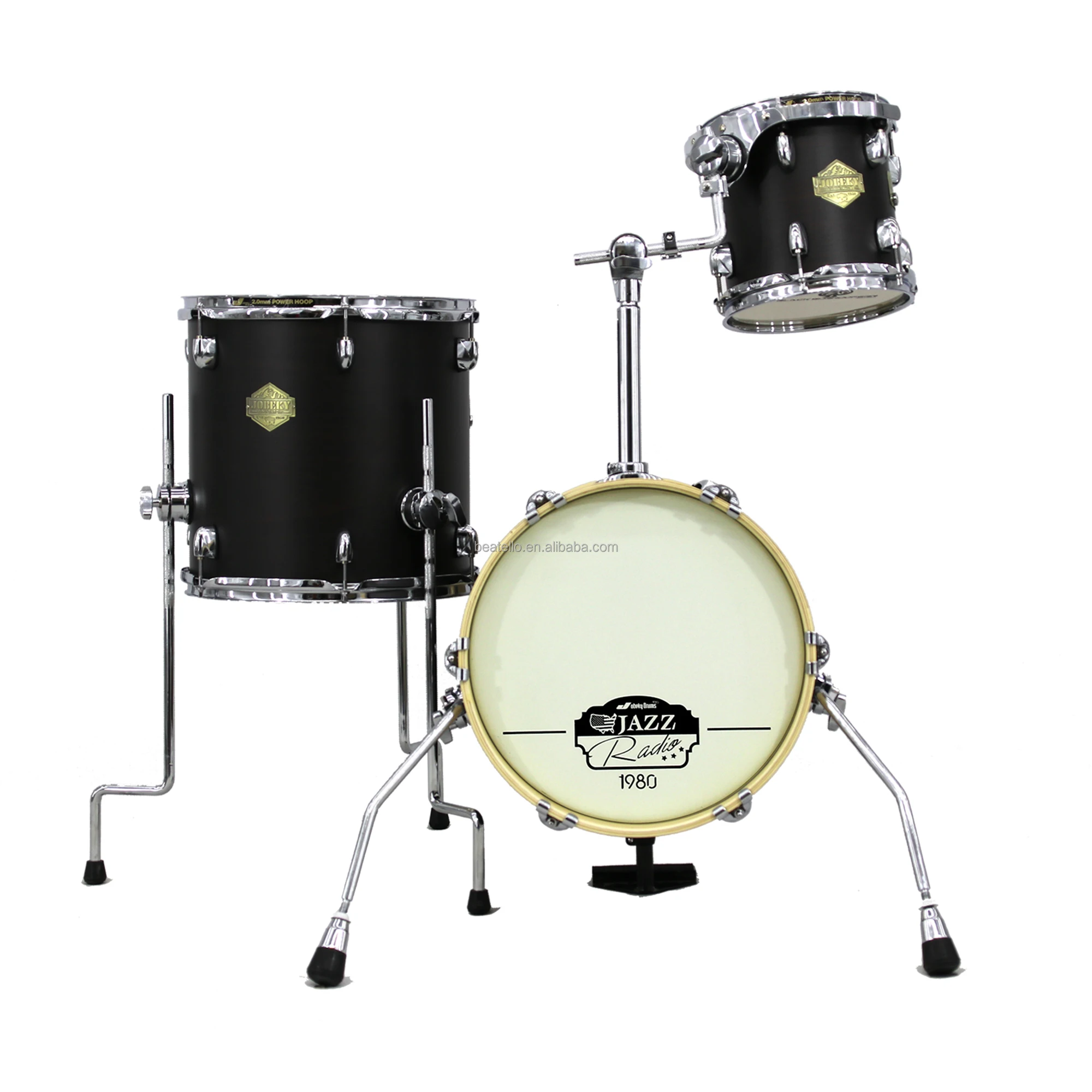 

High Quality 3Pcs/set Jungle Drums Set Bass Drum & Tom-tom 3-piece Drum Set Professional Percussion Instrument