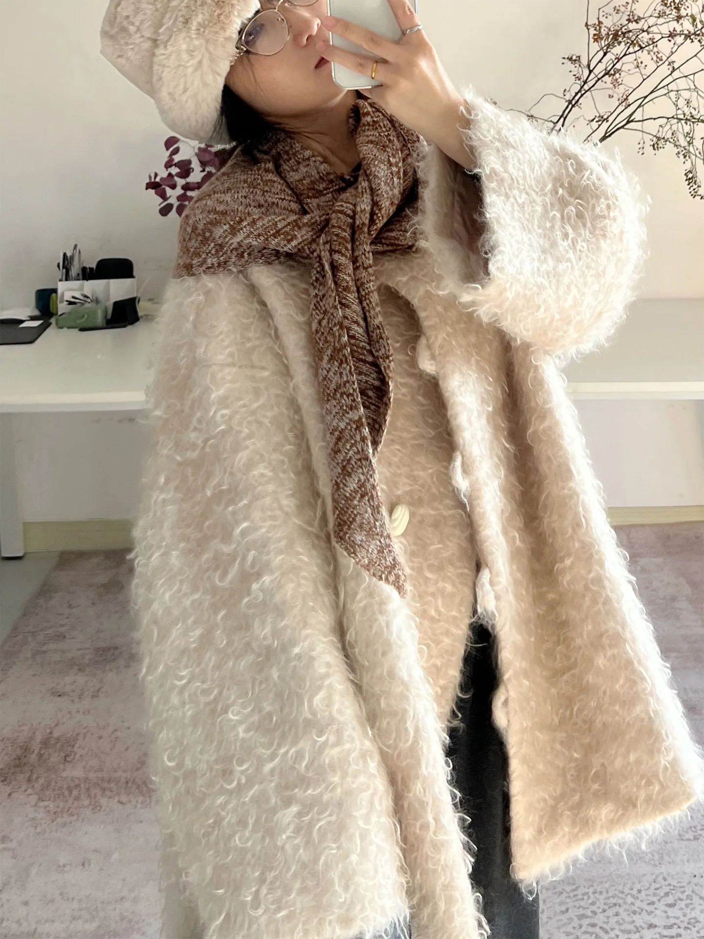 

Высококачественное шерстяное пальто свободного кроя средней длины, оригинальный дизайн, идеальная посадка, эксклюзивно для электронной коммерции, зимняя верхняя одежда