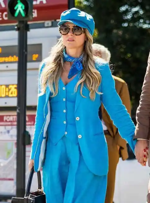 Simple Women Blazer Suits 3 Pieces Single Breasted Jacket Customized Wide Leg Pants Casual Daily Party Dress