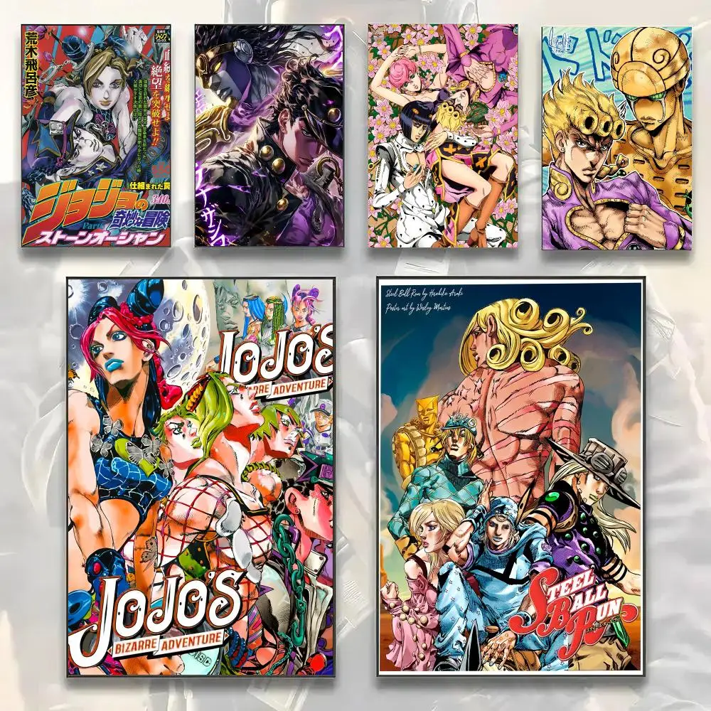 J-Jojo's Bizarre Adventure Anime Painting Calligraphy Modern Canvas Wall Art Prints for Living Room Decor | Wall Decals