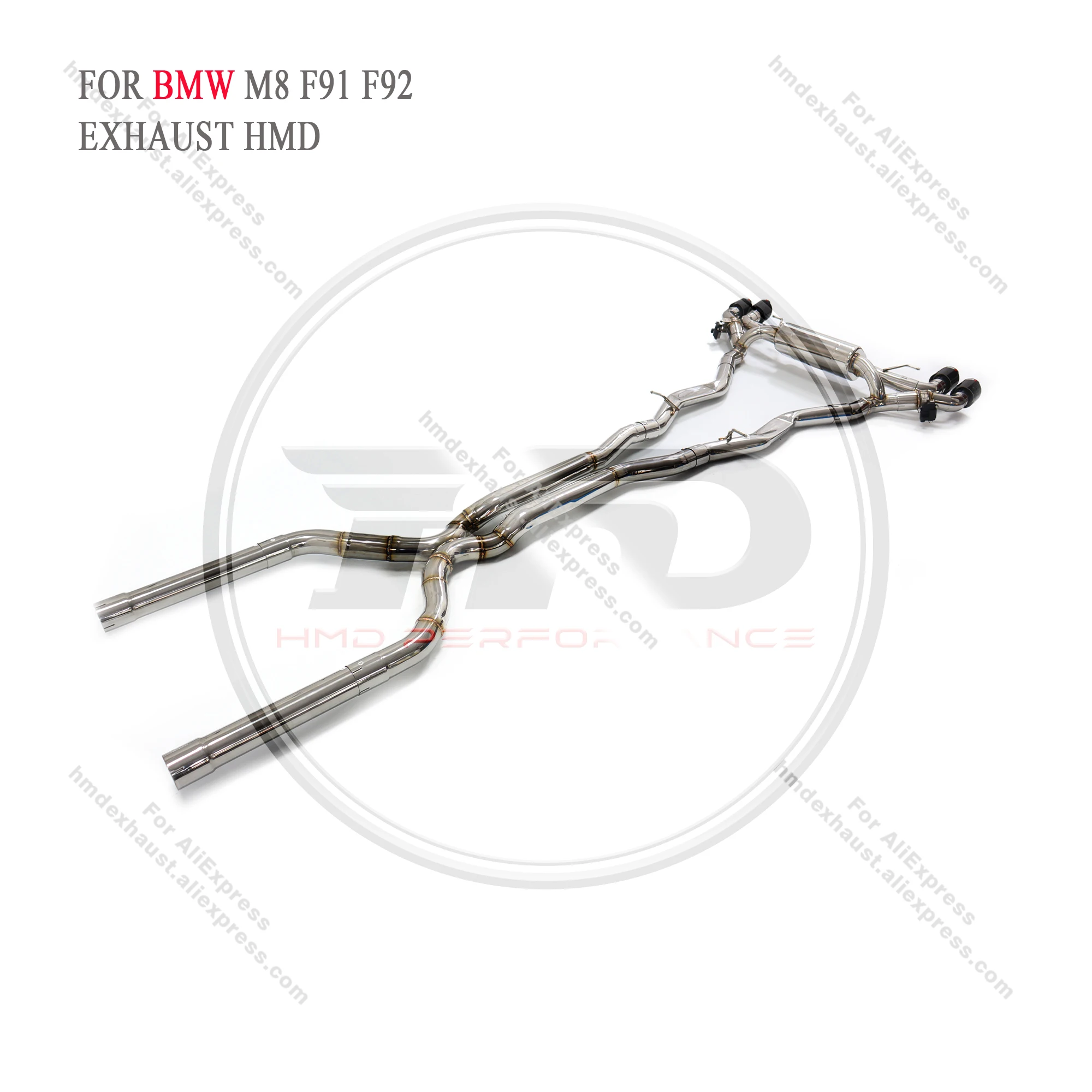 HMD Stainless Steel Exhaust System Performance Catback for BMW M8 F91 F92 Muffler With Valve