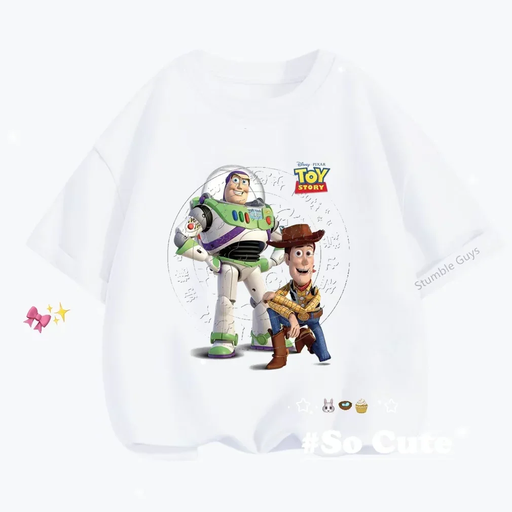 

Camiseta de Toy Story Woody para niños, blazer informal de manga corta con estampado de dibujos animados2025
