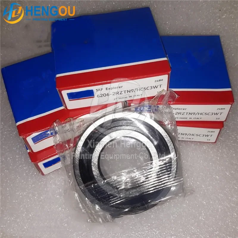 6206-2ZTN9/HC5C3WT Bearing Heidelberg Single Row Ball Bearing 62062ZTN9HC5C3WT 24430631 Hybrid Deep Groove Seal On Both Side