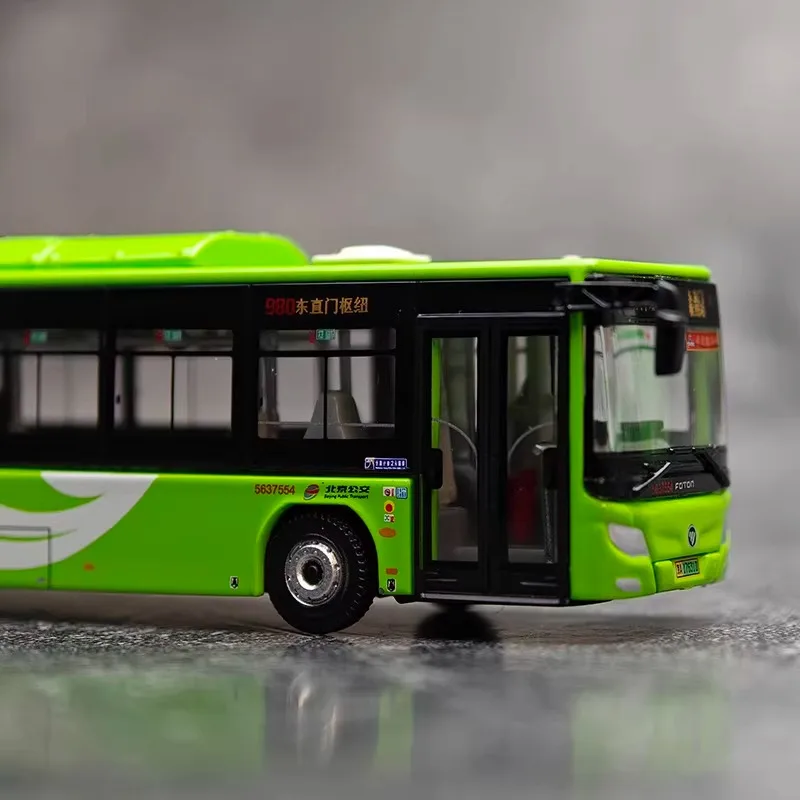 Escala 1:110 980 Beijing Bus Liga Modelo de carro Coleção Ornamentos Veículo Brinquedo