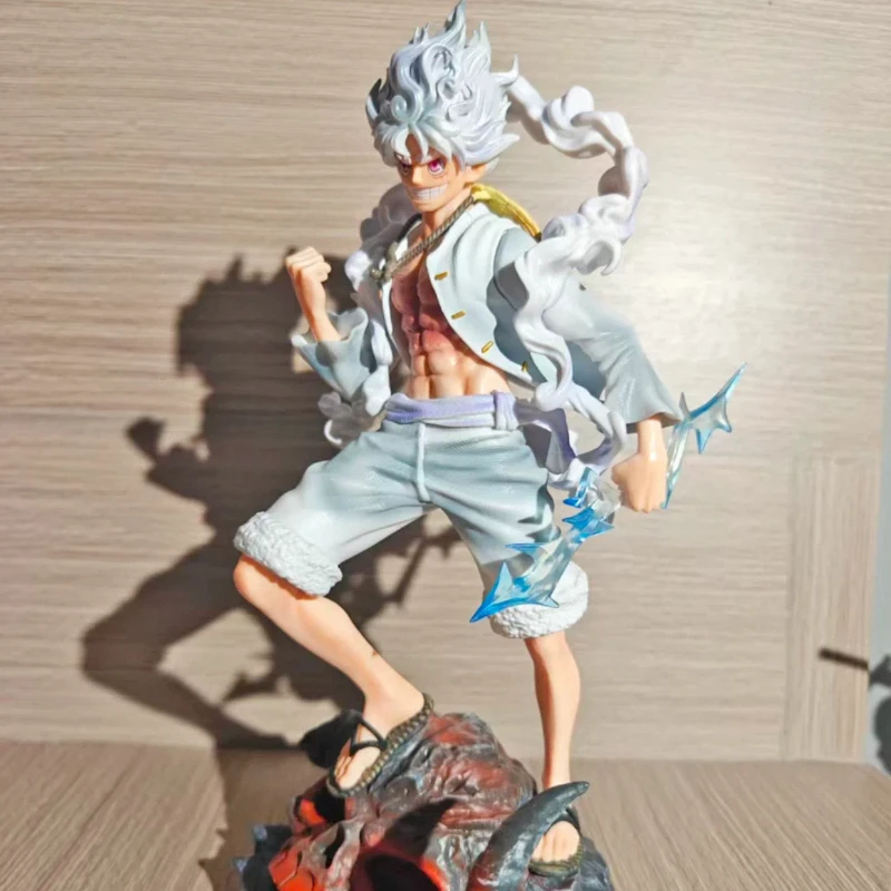 TZT Studios One Piece Onigashima Nika Luffy GK Figure  LED Light-Up Sun God Statue Anime Collectible Model Desktop Decor - view 2