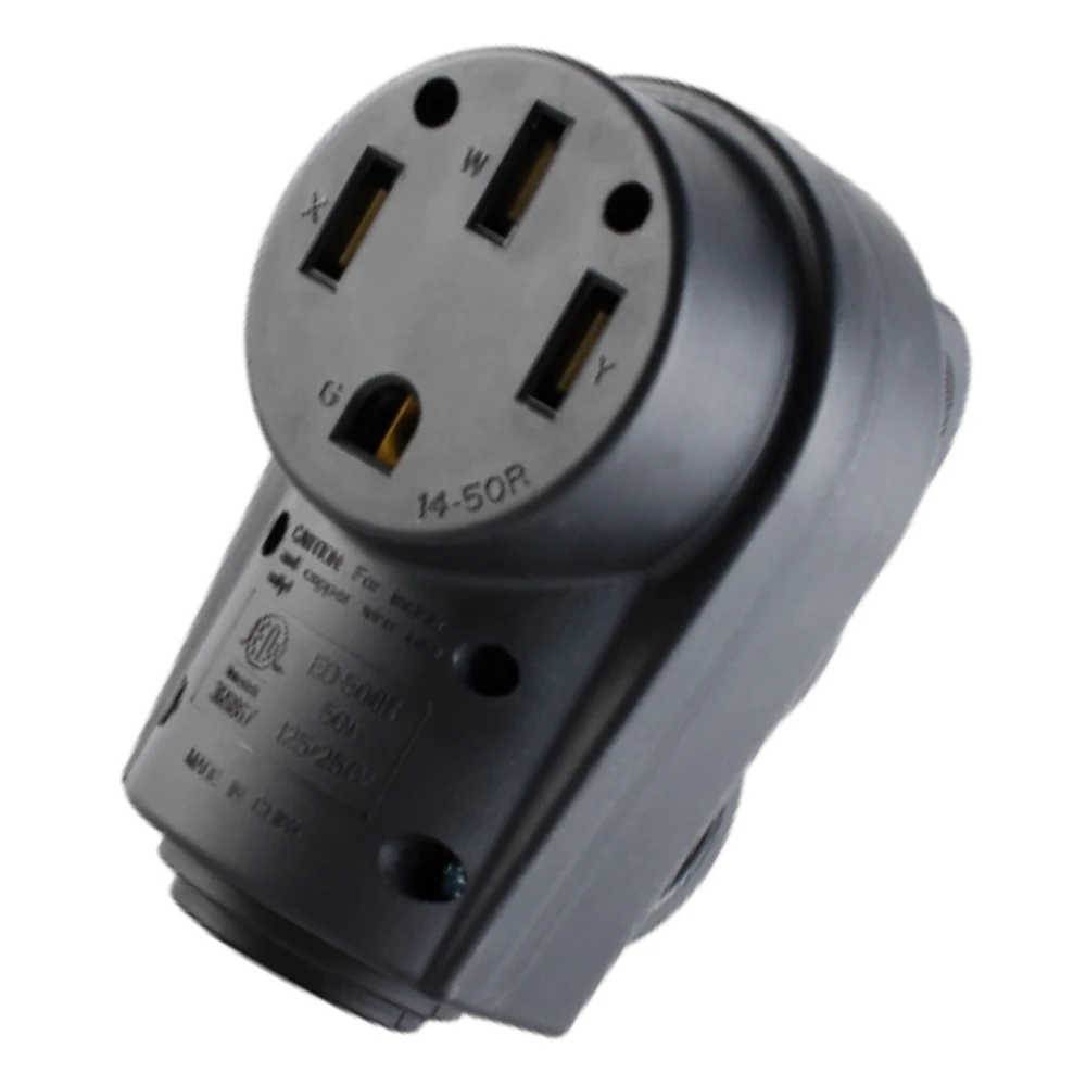 Nema 14-50P 14-50R 50Amp RV Plug Heavy Duty RV EV Wymienne gniazdo męskie/żeńskie z ergonomicznym uchwytem 125V/250V dla kampera