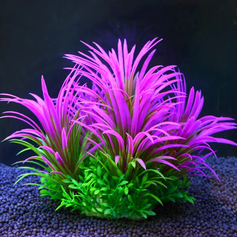 Decoração de aquário artificial plantas pequenas ervas daninhas de água ornamento planta aquática acessórios do tanque de peixes decoração paisagem