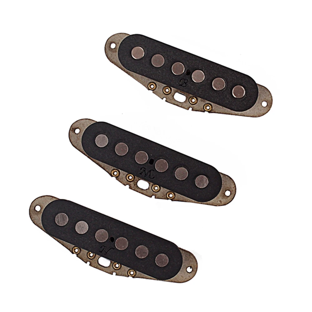 3PCS Prebuilt Constructed ST N.M.B  Humbucker Pickup Flatwork with Alnico Rod Magnets Guitar Pickup Accessories