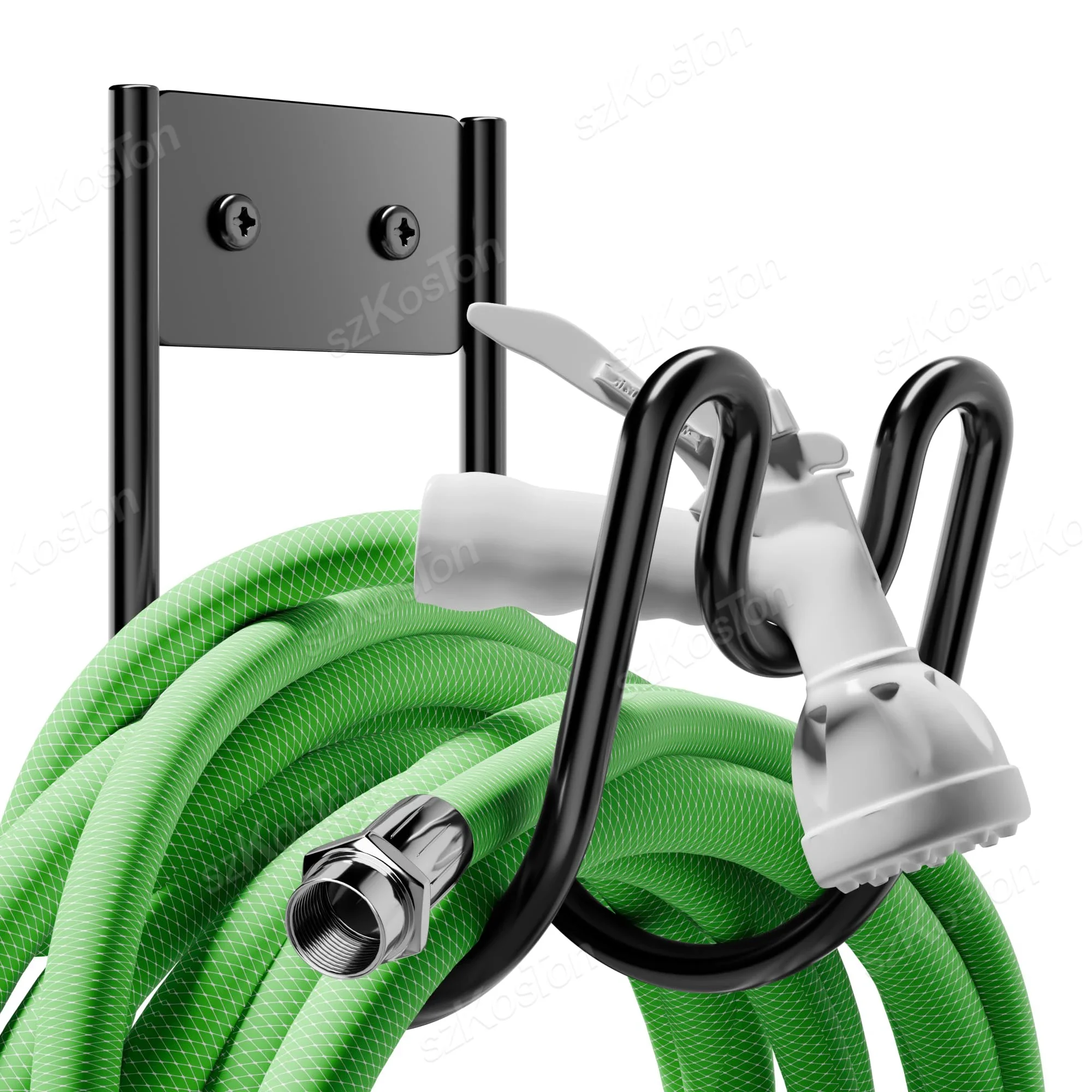 Garden Hose Hanger Stainless Steel Wall Mounted Garden Watering Pipe Hook Water Hose Organizer Easy Installation Metal Holder