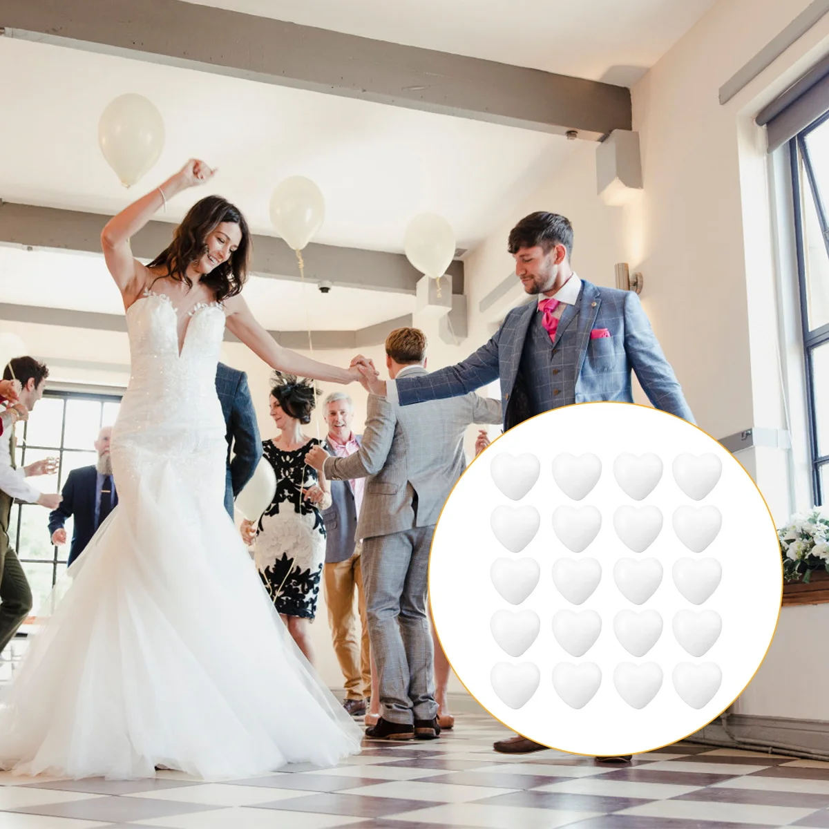 

20pcs Real Peach Heart Foam Crafts Diy Decoration For Wedding Party Anniversary Gift Foams Heart Shaped Modeling