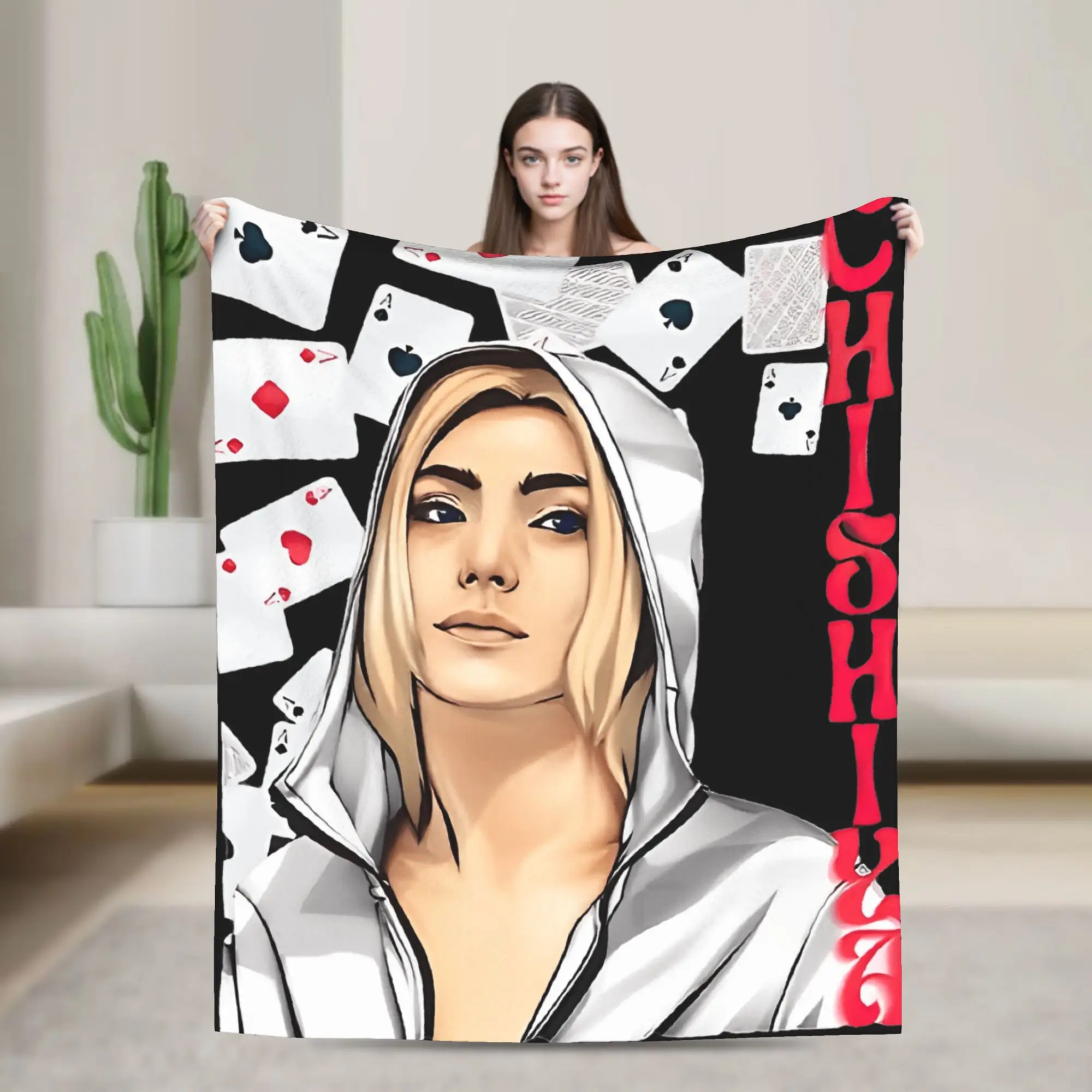 Alice In Borderland Chishiya Blanket  Camping Flannel Throw Blanket For Couch Bed Super Warm Customized Quality Bedspread Gift