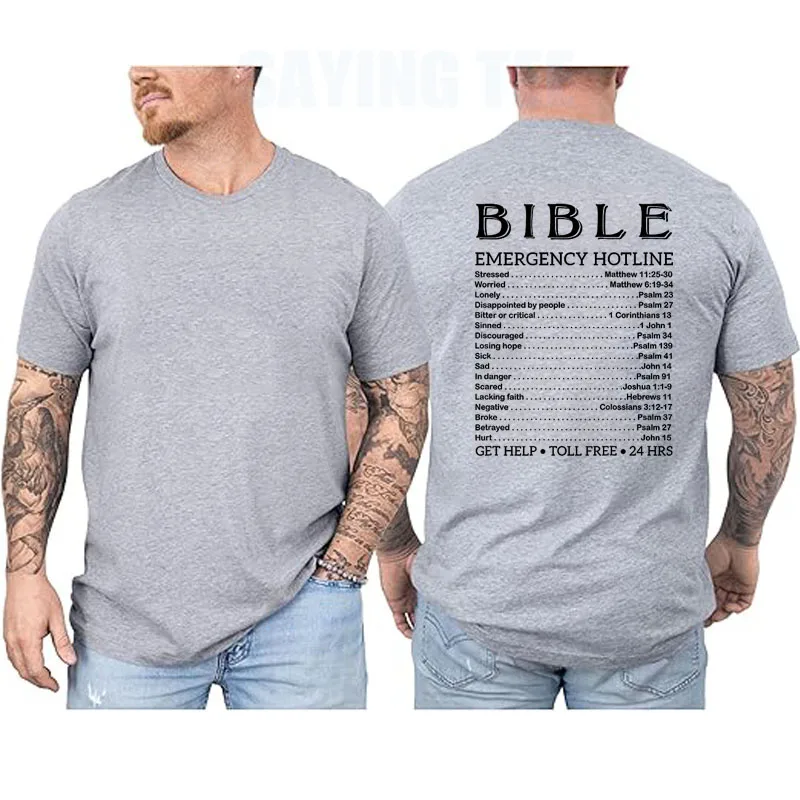 Gott antwortet auf die Notrufnummern der Bibel Lustiges Hotline-Christen-T-Shirt Y2k Jesus Glaube Bibel Notfall Religiöses Grafik-T-Shirt – Detail 7