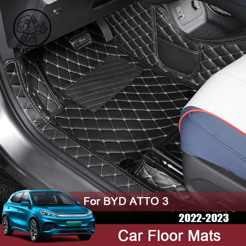 Car floor mats For BYD Atto 3 2022 2023 Custom auto foot Pads automobile carpet cover