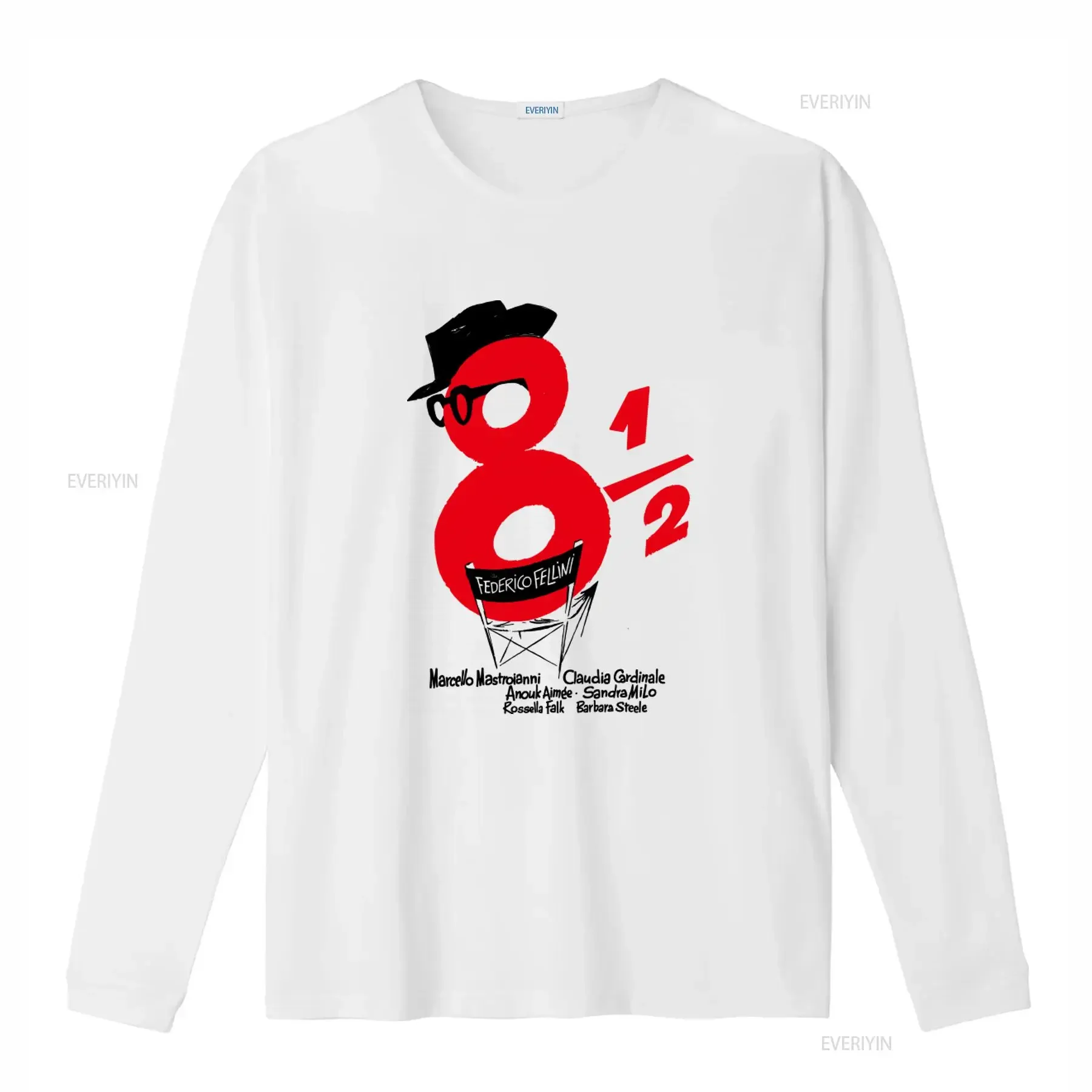 Vintage Federico Fellini 8 1 2 Movie Poster T Shirt for Men Retro Style Unique Design Available in Size XXL vintage Washed Soft