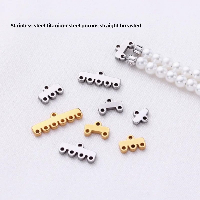 

10PCS Stainless Steel Gold Multilayer Necklace Bracelet Strand Clasps Bails Chains Connectors for Diy Jewelry Making Accessory