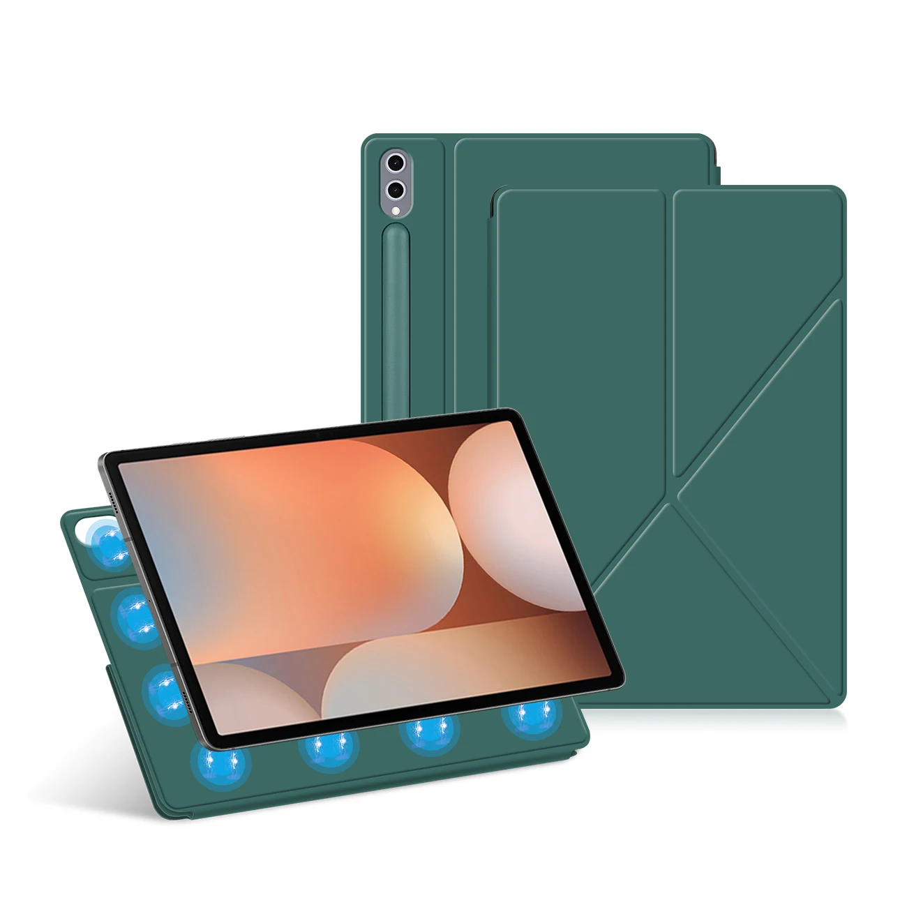 Magnetische Tablet-Abdeckung für Samsung Galaxy Tab S8 S9 Ultra 14,6 S7 S9 FE Plus 12,4 11 10,9 Zoll TB-X510 X516 X610 X616 Smart Case – Detail 15