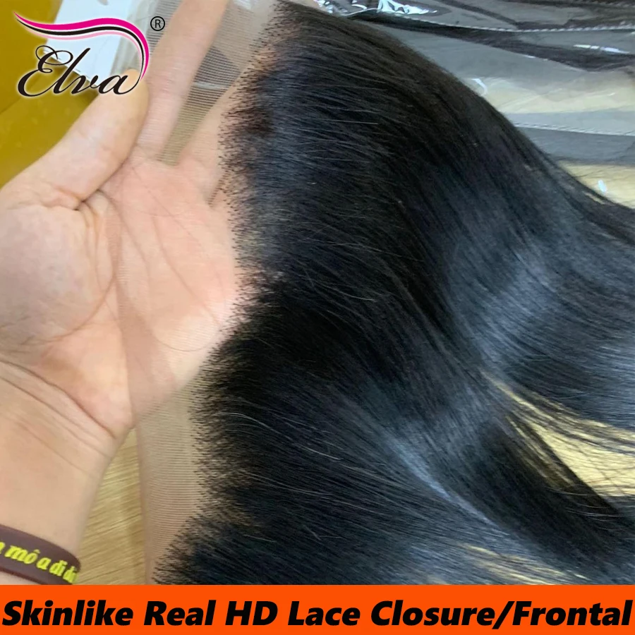 

Накладка для волос Elva Hair Body Wave 13x4/13x6 HD Lace Full Frontal из натуральных волос, невидимая, прозрачная HD-основа, только прозрачная HD-застежка, только натуральные волосы.